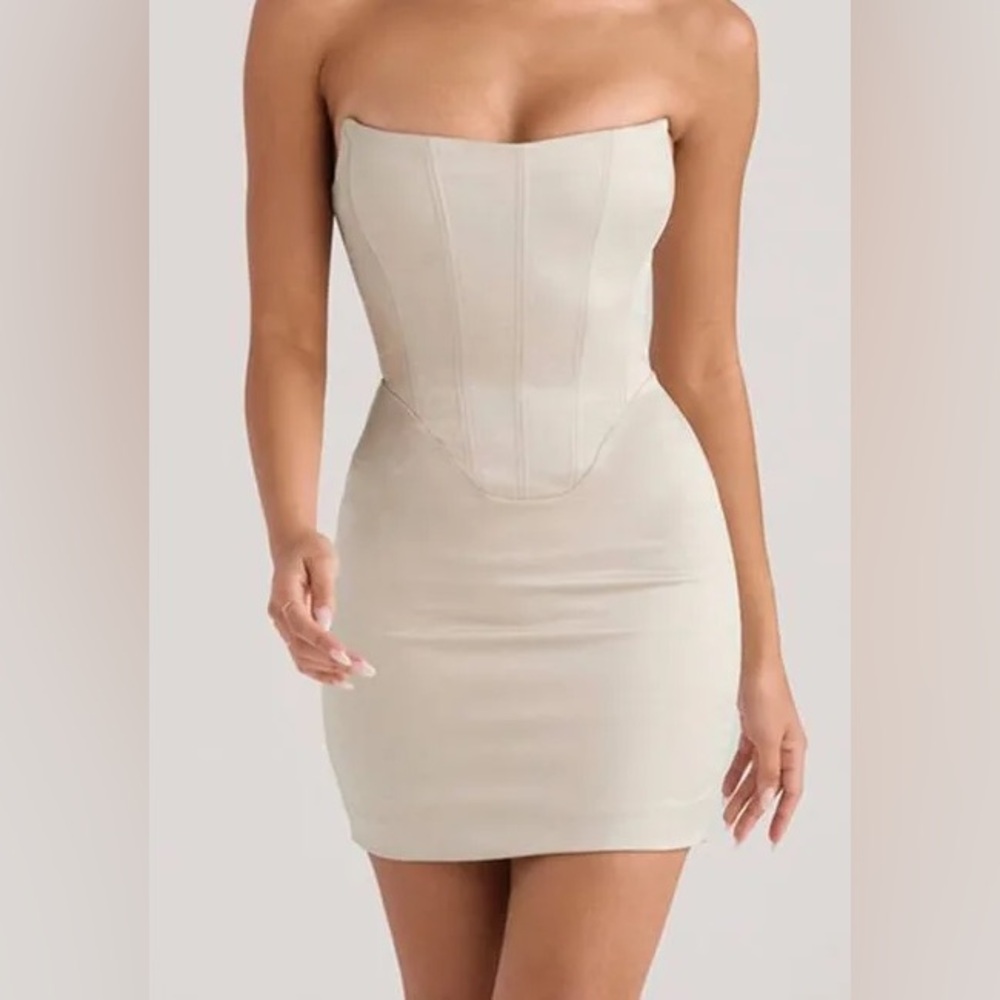 House of CB Magdalena Oyster Corset Mini Dress